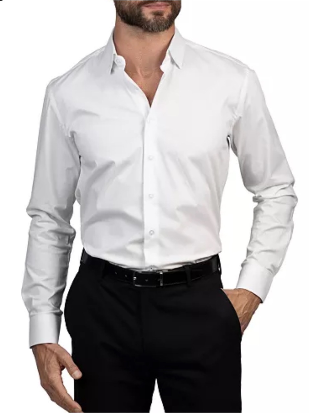 Vince Camuto | Men's Solid Slim-Fit Dress Shirt